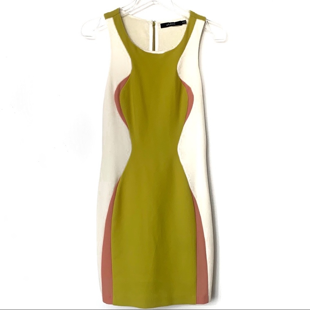 Ark & Co 70s‑Style Colorblock Sleeveless Sheath Dress Retro Mod Women’s M